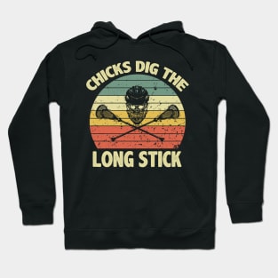 Chicks Dig The Long Stick Lacrosse Vintage Hoodie